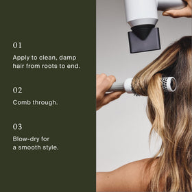 Living Proof humidity test in humid environment showing frizz resistance and long-lasting control