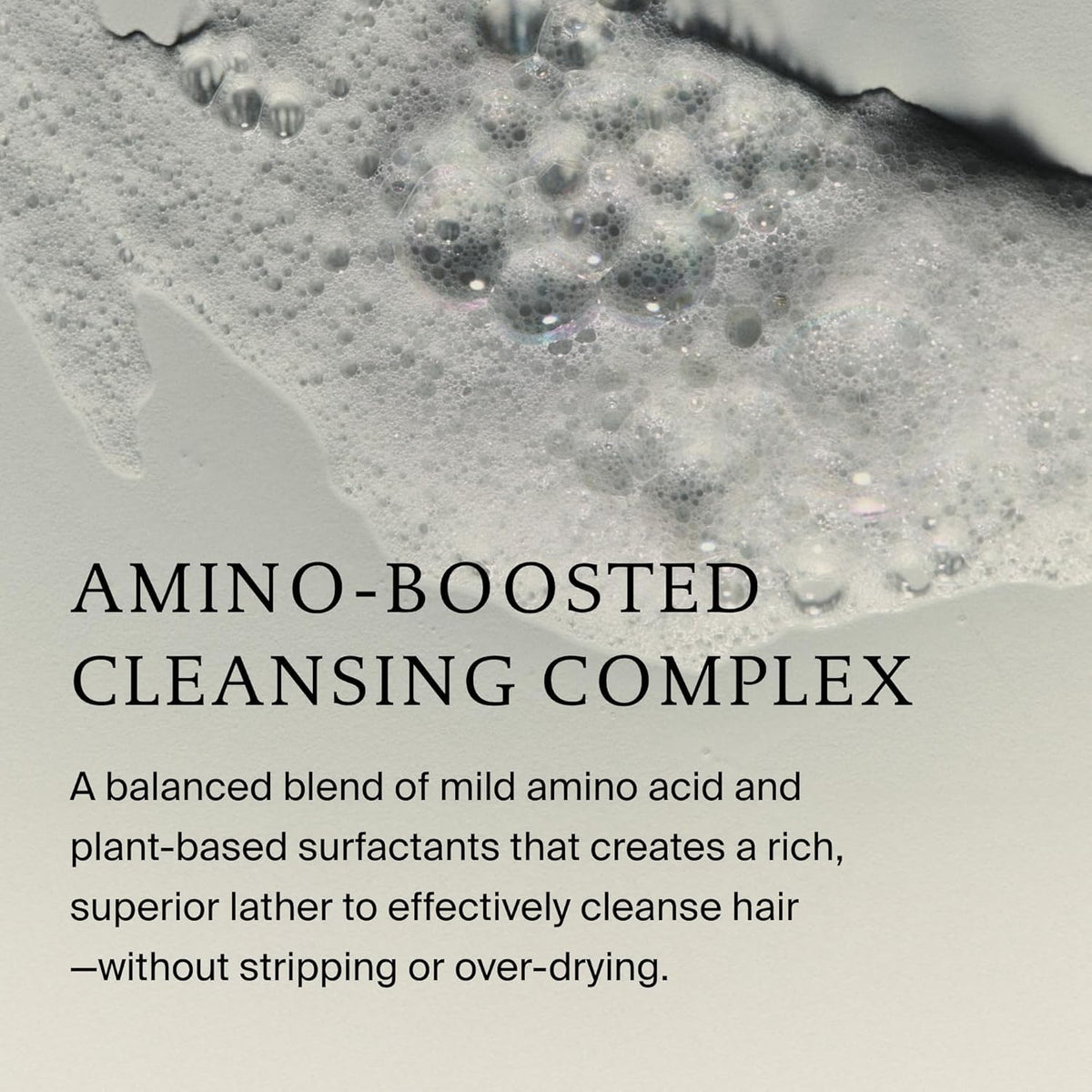 Living Proof ingredient label macro shot highlighting silicone-free benefit