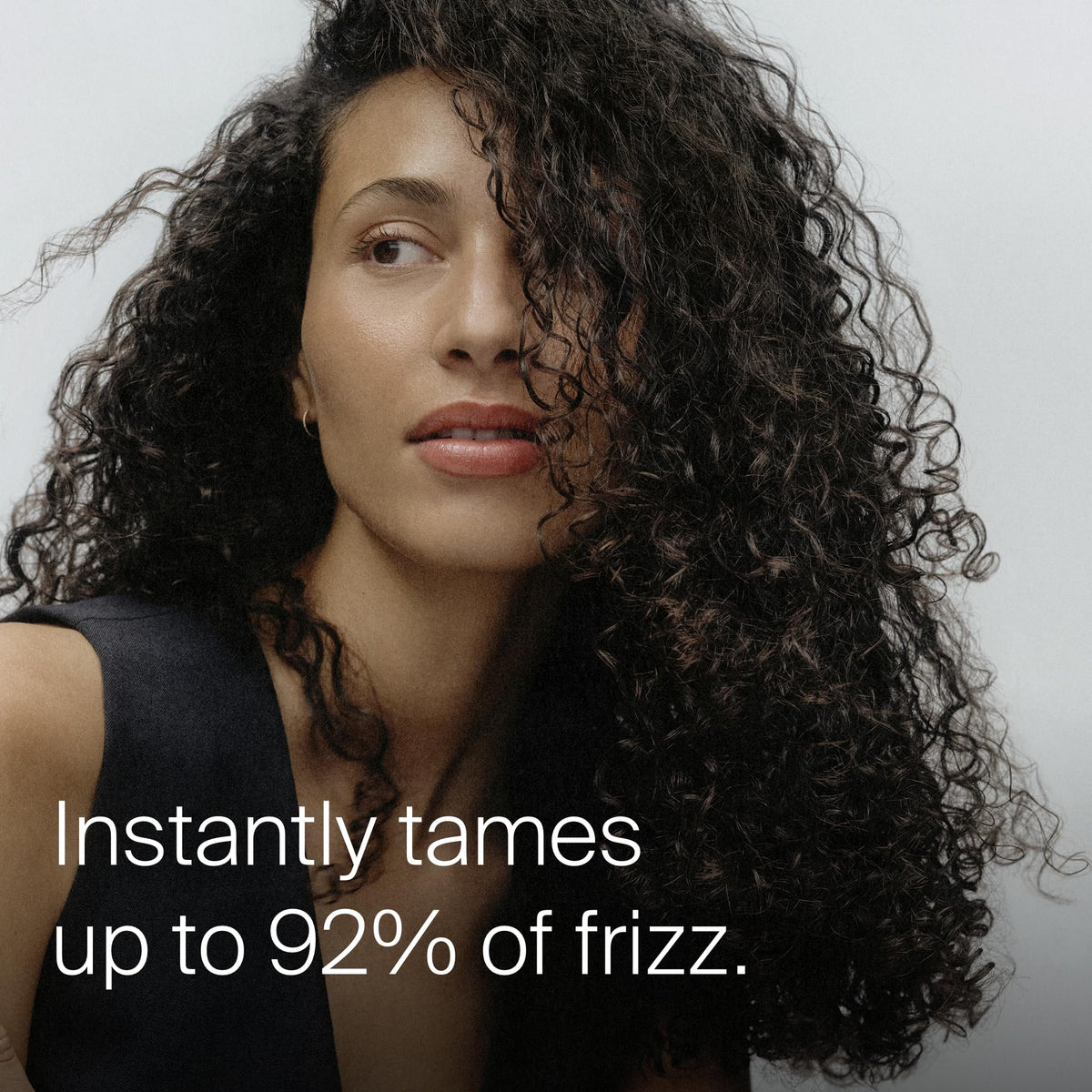 Living Proof before and after hair comparison showing reduced frizz and shine