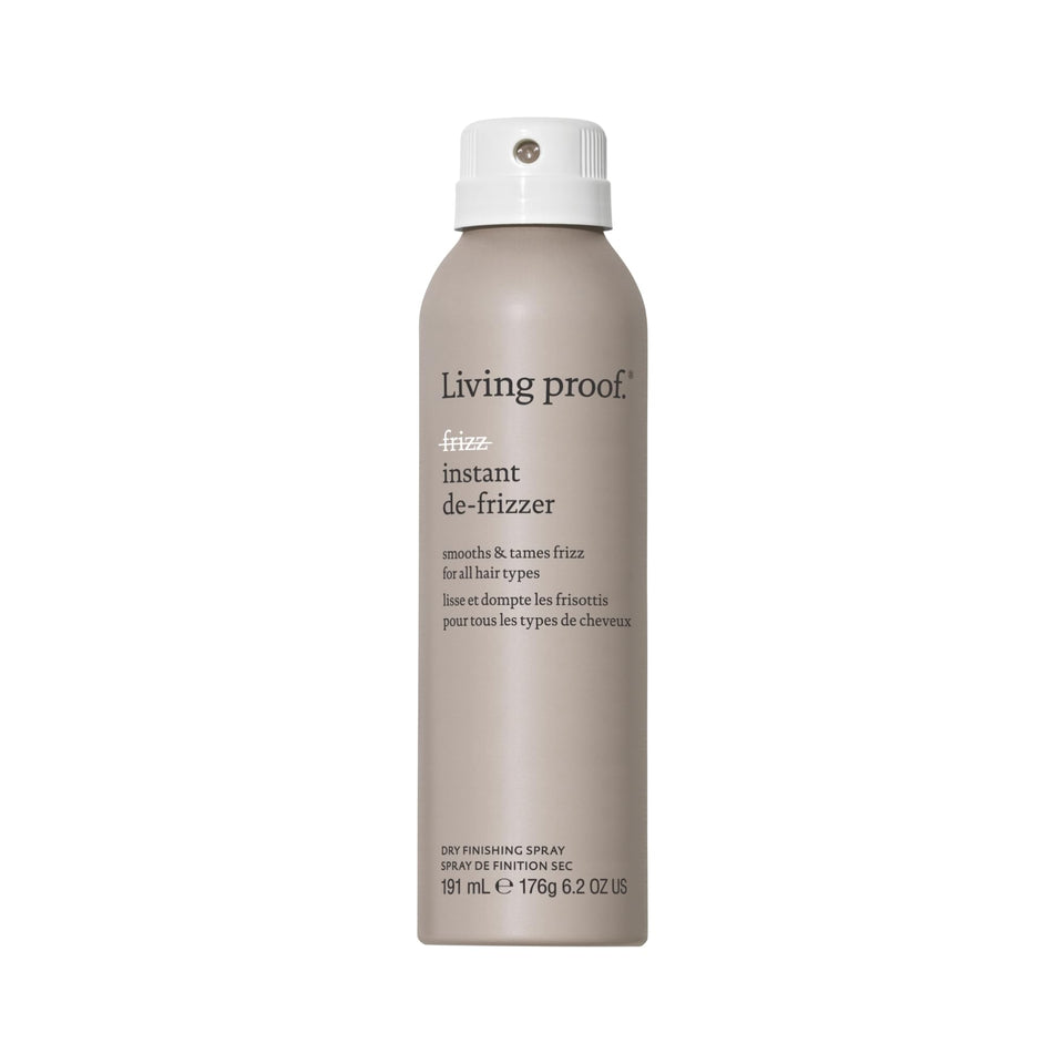 Living Proof bottle front view showing sleek packaging and immediate styling benefit