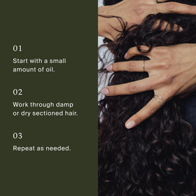 Living Proof ingredient label close-up highlighting key oil blend