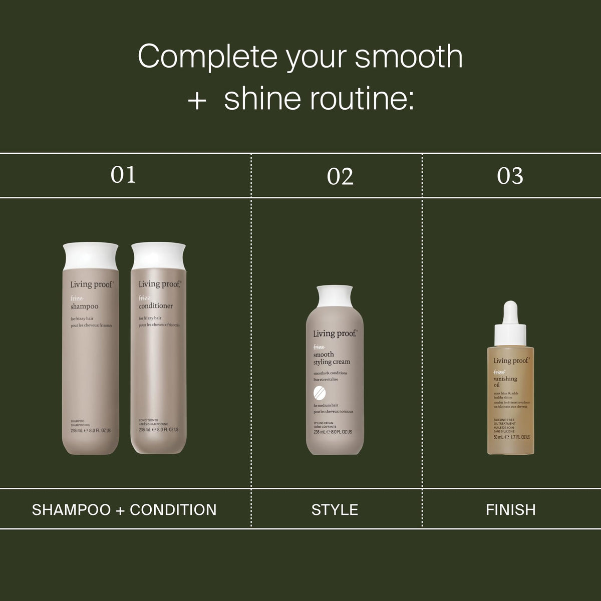 Living Proof stylist applying oil to client for polished result