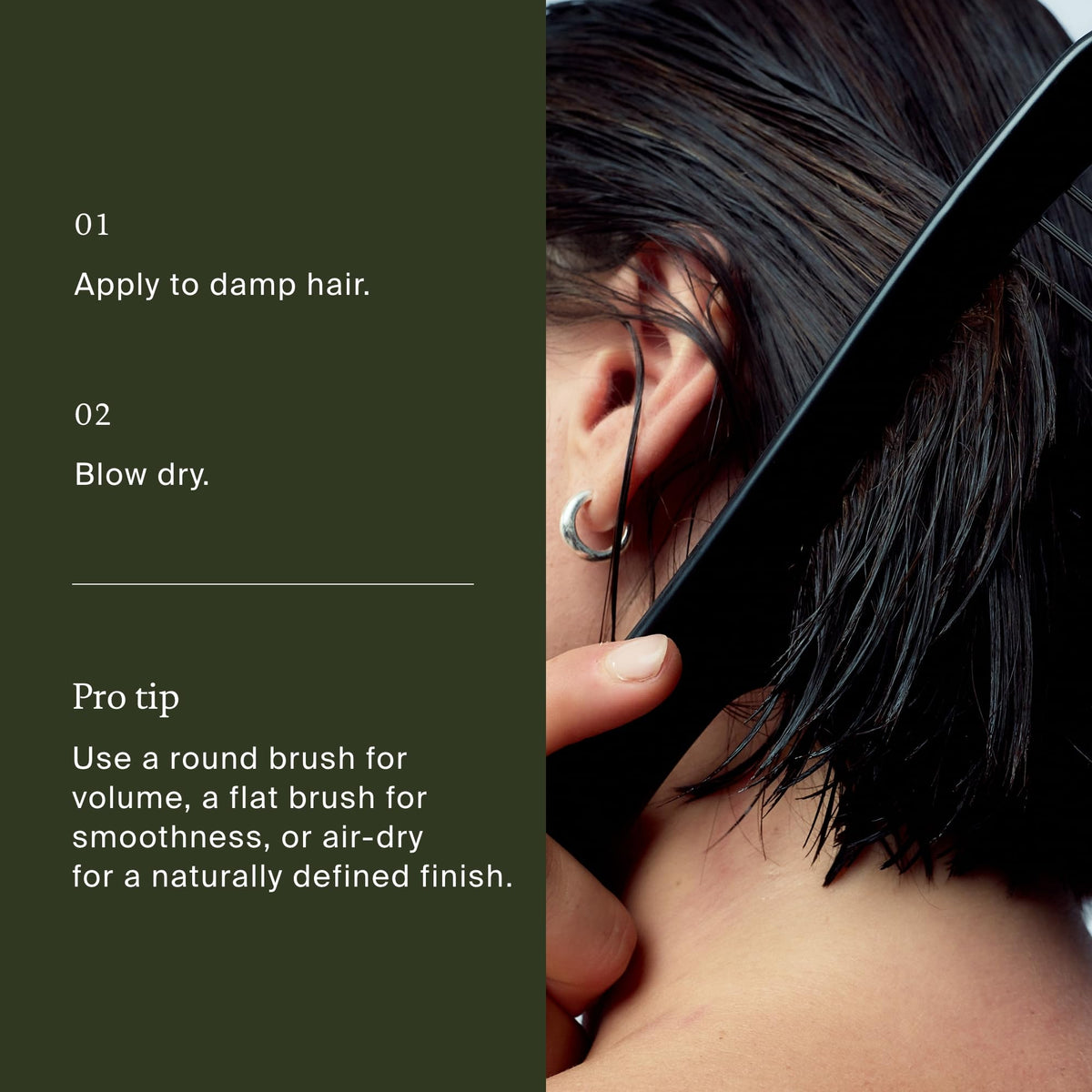 Living Proof close-up of glossy hair finish showing added shine benefit