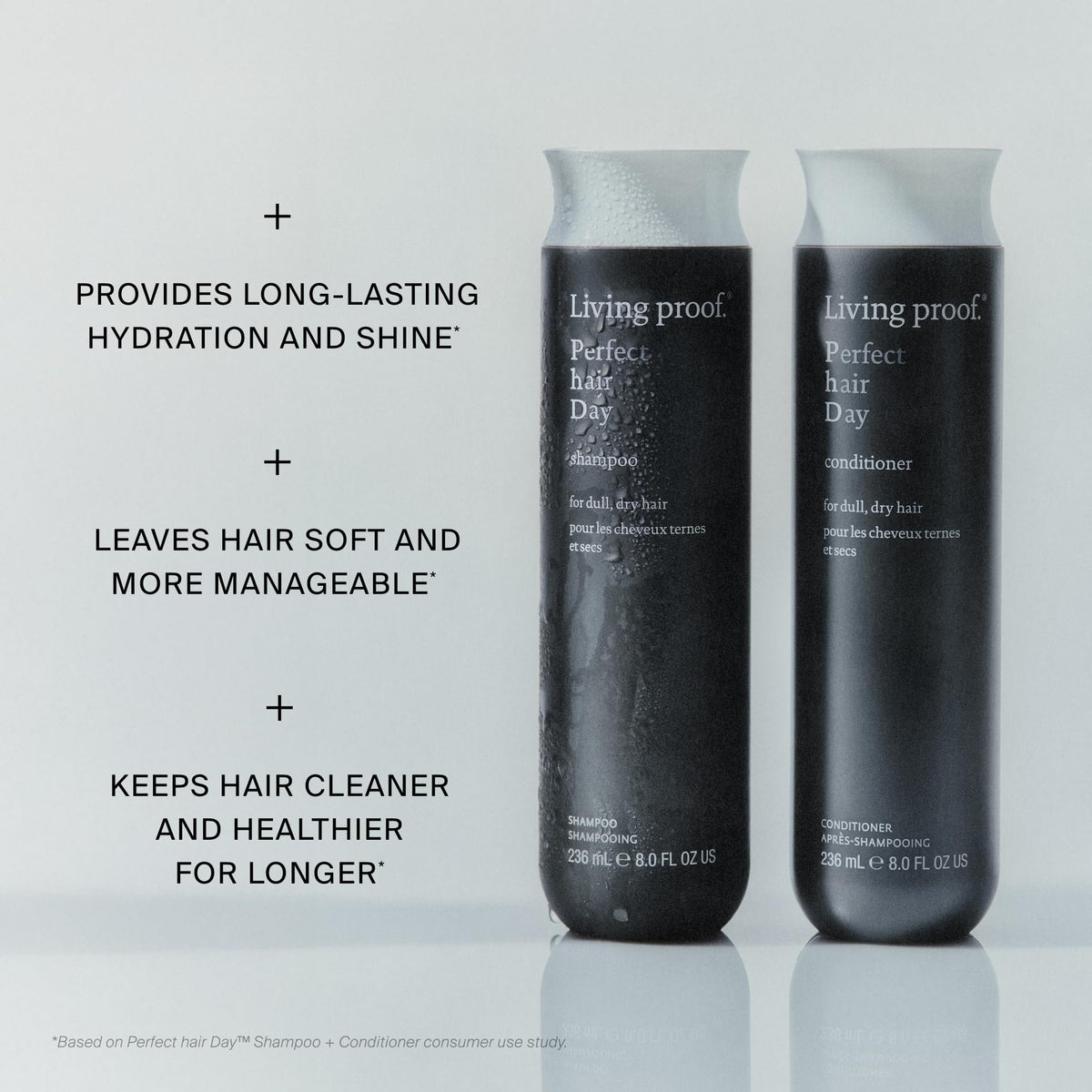 Living Proof silky conditioner texture close-up demonstrating lightweight hydration
