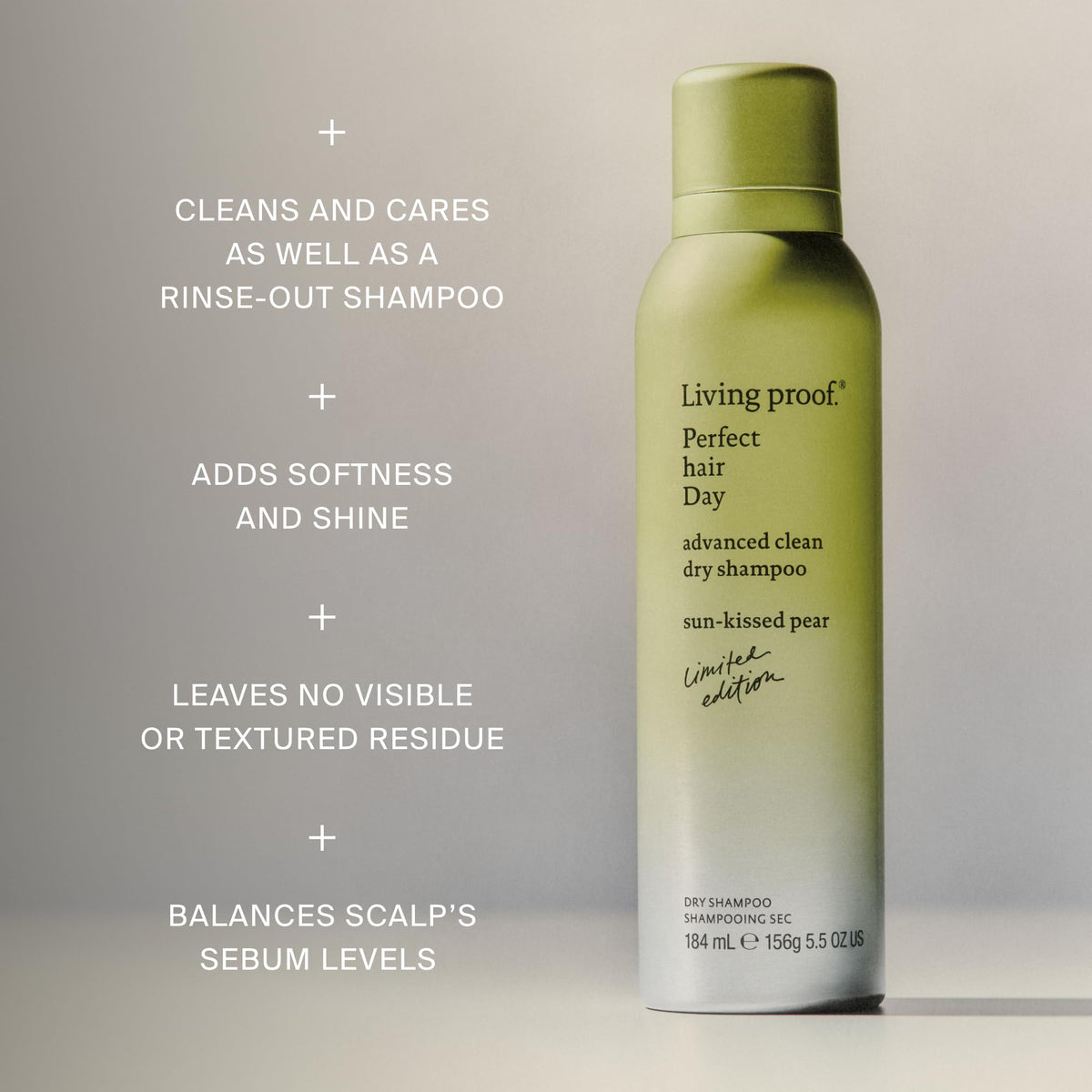Living Proof can in hand showing size and portable convenience benefit