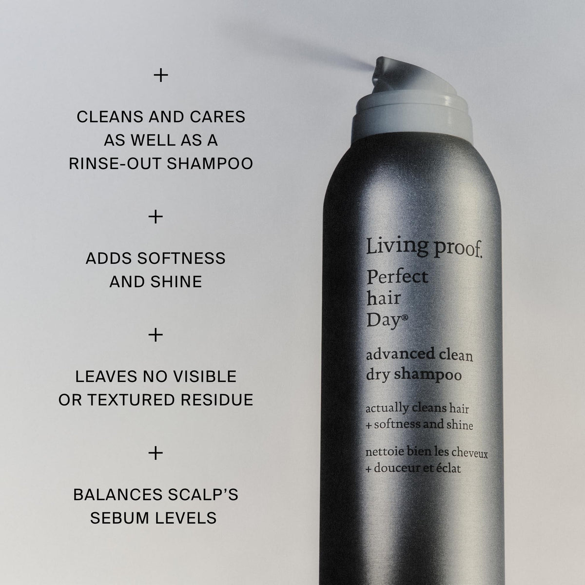 Living Proof close-up mist showing lightweight texture for oil absorption
