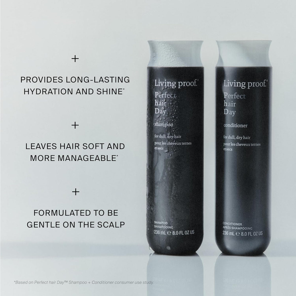 Living Proof rich lather texture demonstrating gentle cleansing