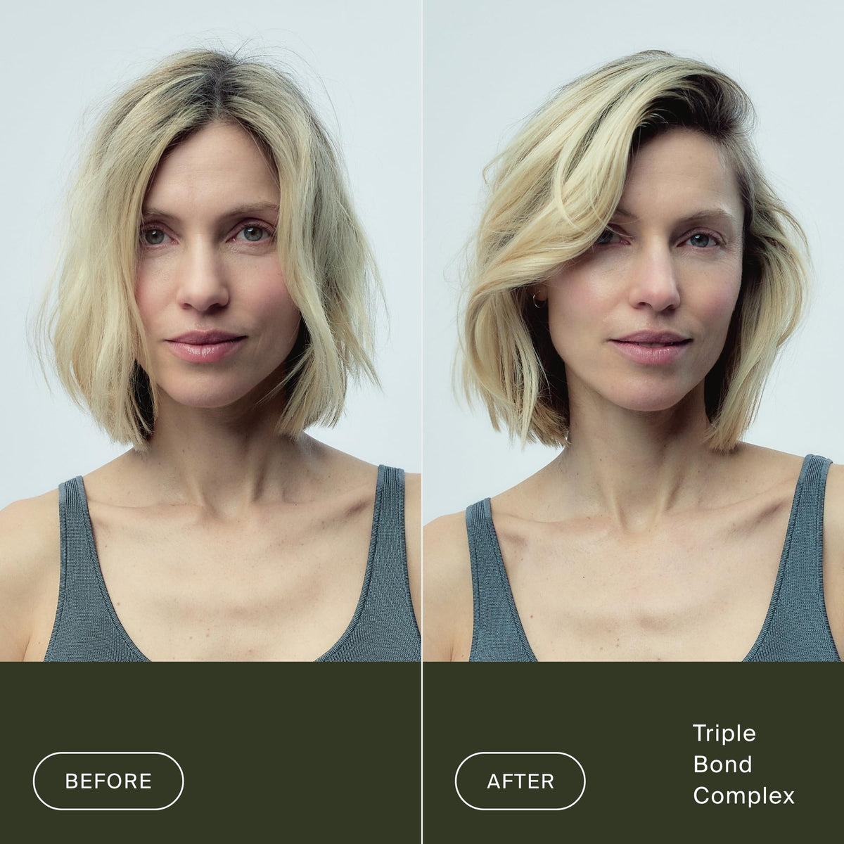 Living Proof mask spread on wet hair showing how product coats strands for deep rebuilding