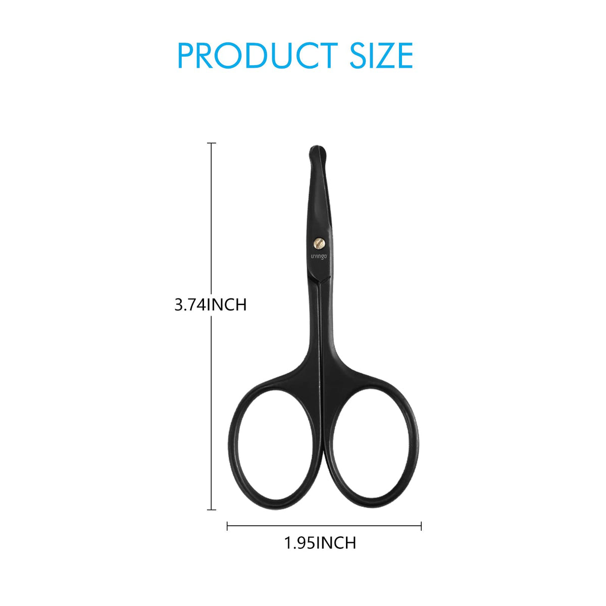 LIVINGO close-up of curved blades showing precise edge for safer trimming