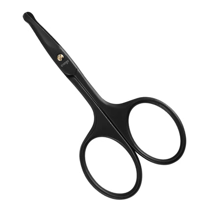 LIVINGO front view black scissors showing compact size and professional look