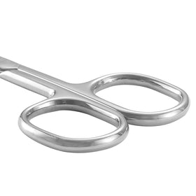 LIVINGO scissors held in hand for scale showing compact 3.5-inch portability