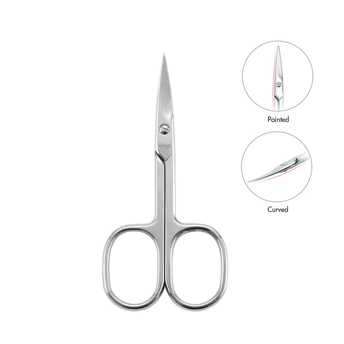 LIVINGO mirror finish blade detail highlighting rust-resistant easy-clean benefit