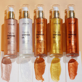 LIYALAN mixed into foundation in a bowl showing customizable glow and seamless blend