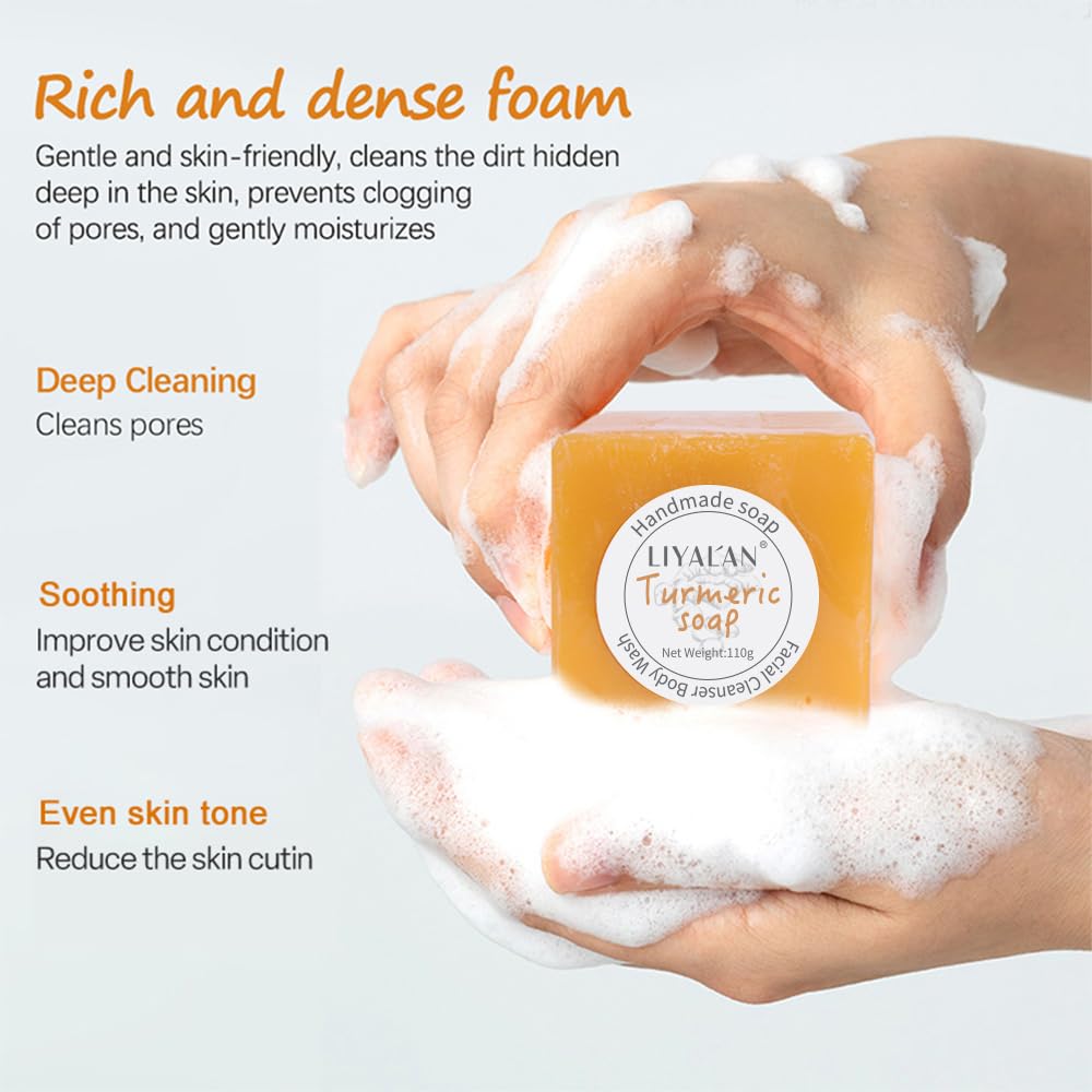 LIYALAN soap bar texture close-up highlighting smooth creamy lather