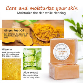 LIYALAN three soap bars stacked to show pack quantity and uniform shape