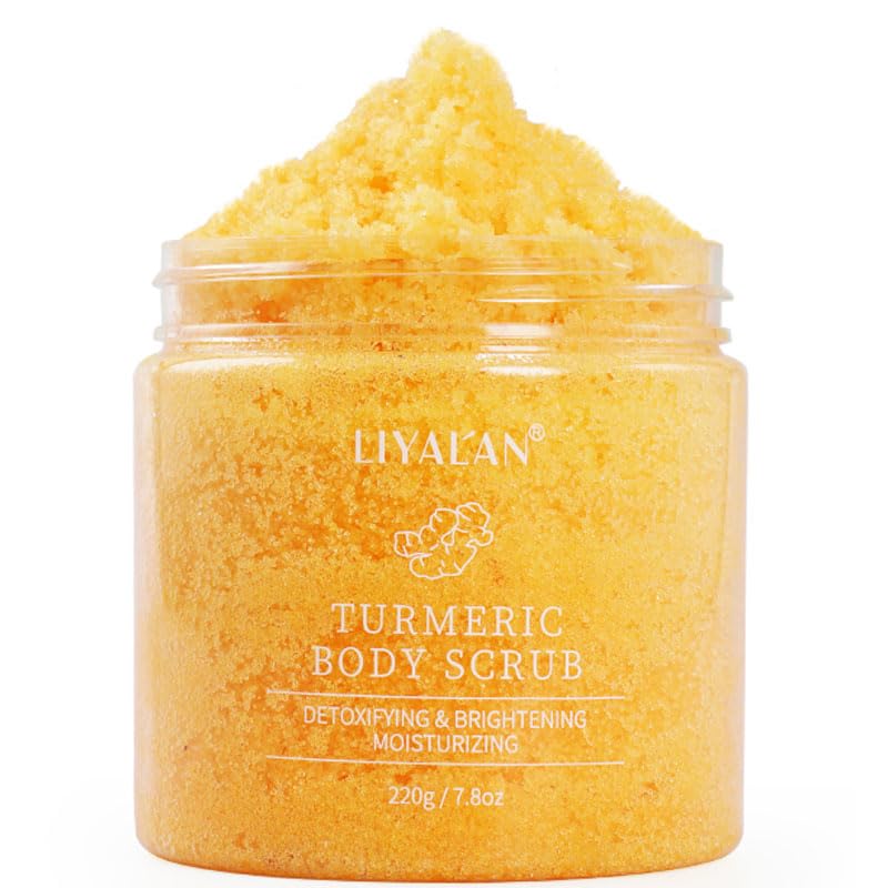 LIYALAN close-up of scrub texture highlighting fine sea salt for gentle exfoliation