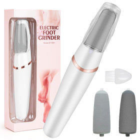 LIYUJSDZ front view of electric foot file showing compact ergonomic design and ease