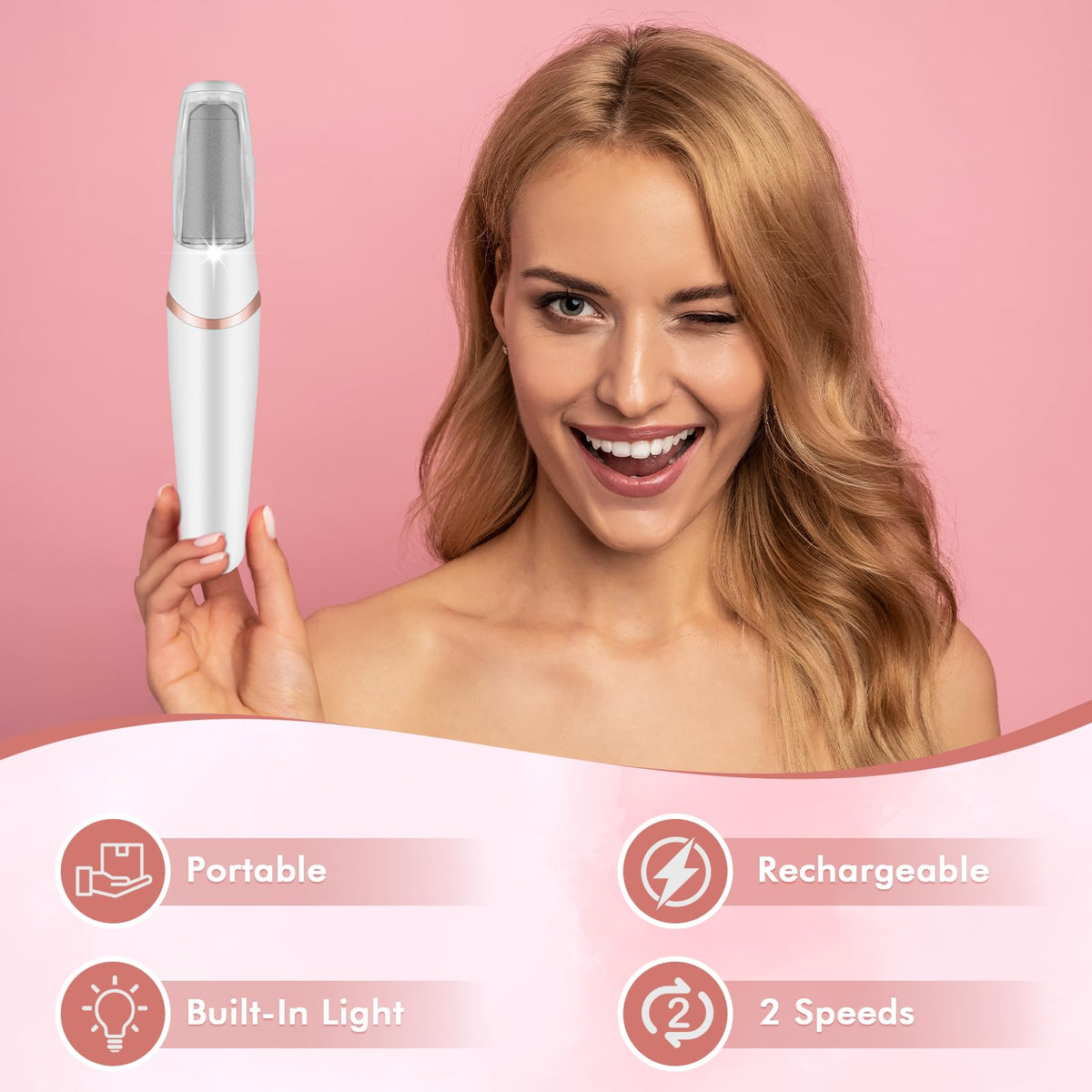 LIYUJSDZ held in hand to show size for travel-friendly cordless pedicure