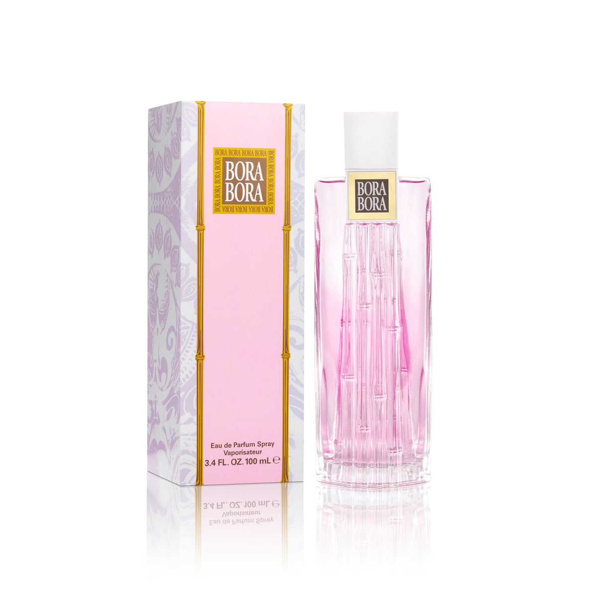 Liz Claiborne Bora Bora front bottle showing elegant spray and brand logo, evokes tropical escape