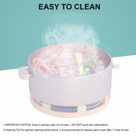 LIZICH brushes packed in a travel bag for on-the-go eyelid hygiene