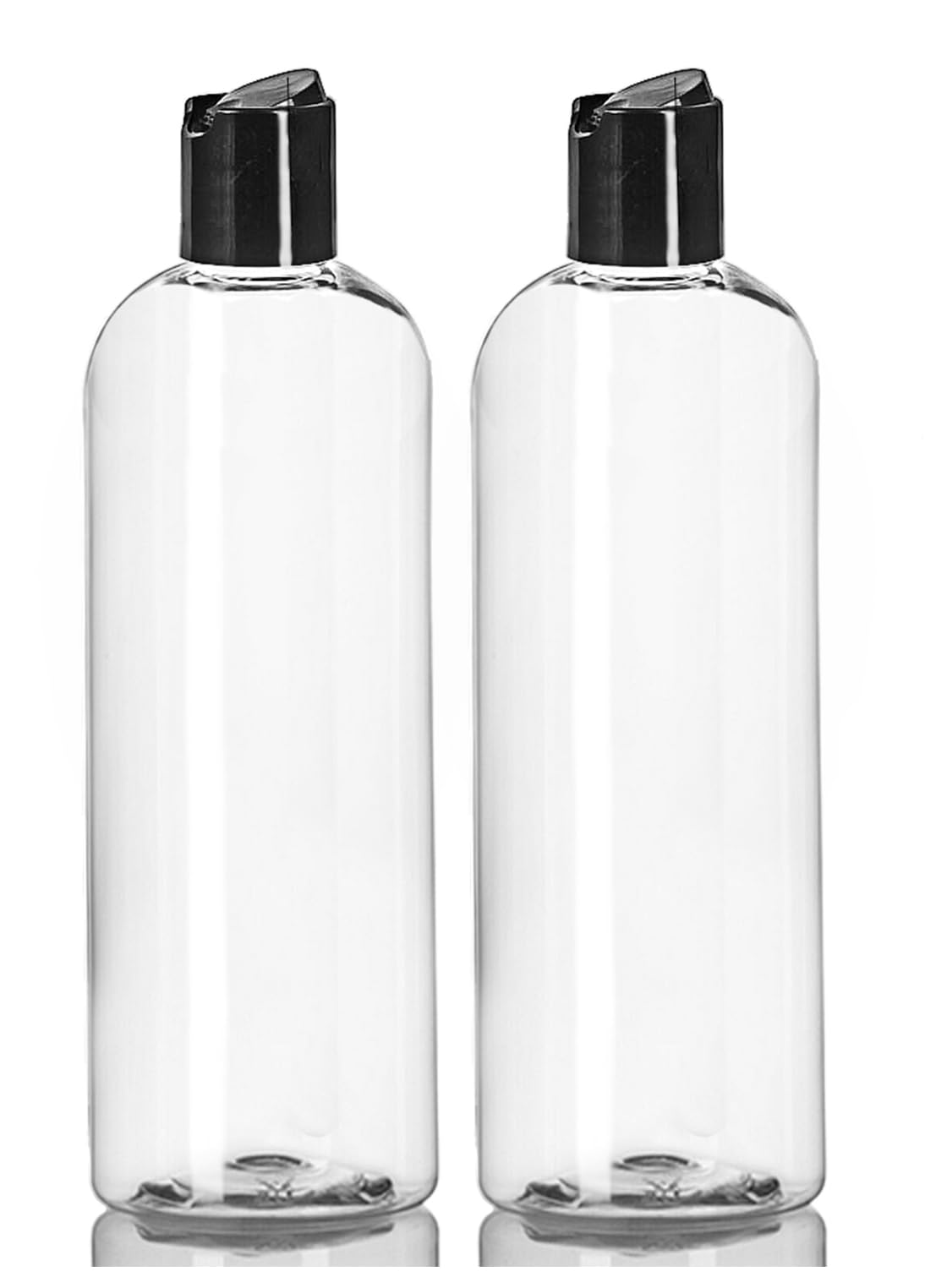 ljdeals clear bottles front view showing sleek design and refilling convenience