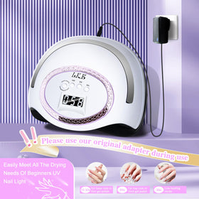 LKE lamp in use during pedicure demonstrating roomy interior and comfort