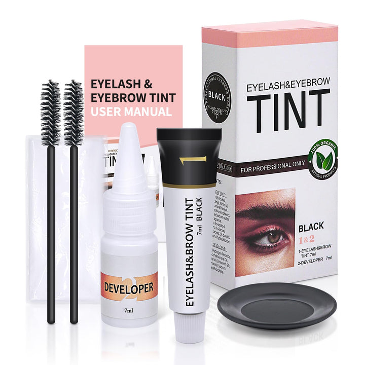 LLNNOVUE front packaging showing compact black lash and brow kit