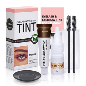 LLNNOVUE front packaging showing brown tint kit and included tools, conveys convenience