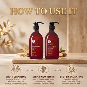 L LUSETA argan oil ingredient photo emphasizing nourishing antioxidant benefit