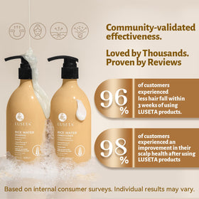 L LUSETA bottle close-up label highlighting key ingredients