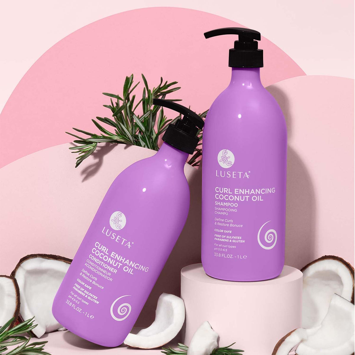 L LUSETA conditioner texture close-up highlighting moisturizing, lightweight absorption