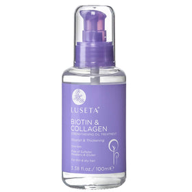 L LUSETA front bottle view showing label and 3.38 fl oz size, clear packaging benefit