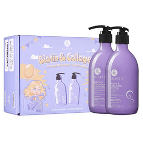 L LUSETA front packaging showing two 16.9oz bottles for fuller-looking hair