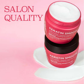 L LUSETA being applied to wet hair to show easy coverage and improved manageability