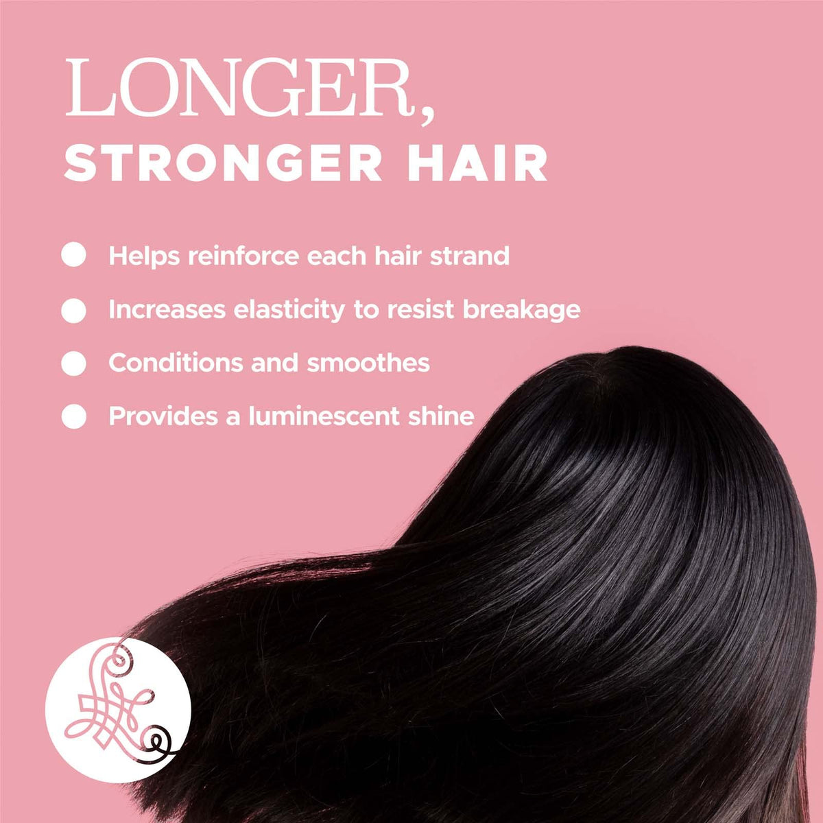 L LUSETA before and after hair transformation illustrating reduced frizz and shine