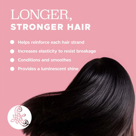 L LUSETA before and after hair transformation illustrating reduced frizz and shine