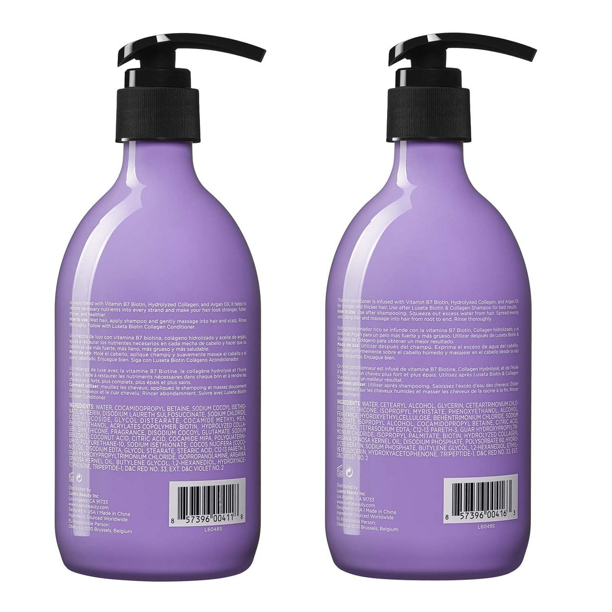 L LUSETA lifestyle photo model with visibly fuller, shinier hair effect