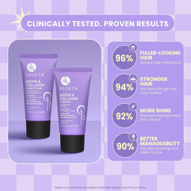 L LUSETA shampoo pouring to show gentle cleansing texture and lightweight lather