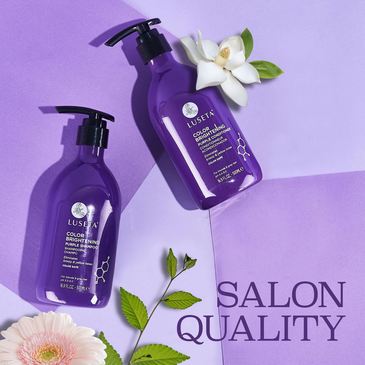 L LUSETA shampoo lather texture on hand, demonstrates gentle cleansing and toning
