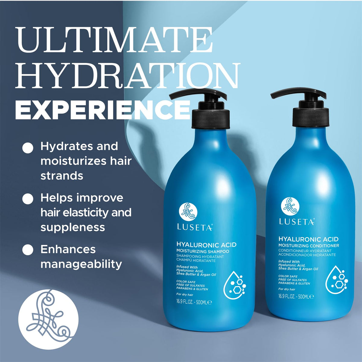L LUSETA shampoo texture lather demonstrating gentle cleansing