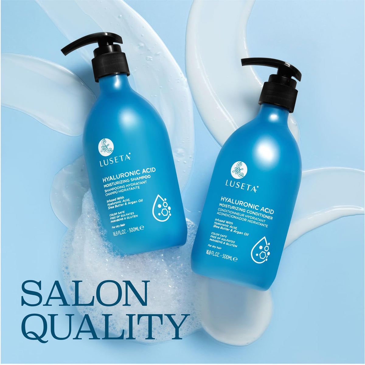 L LUSETA product being applied in shower for effective hydration