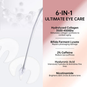 LLVYUO open tray revealing seven pairs of rose-colored eye patches for immediate use