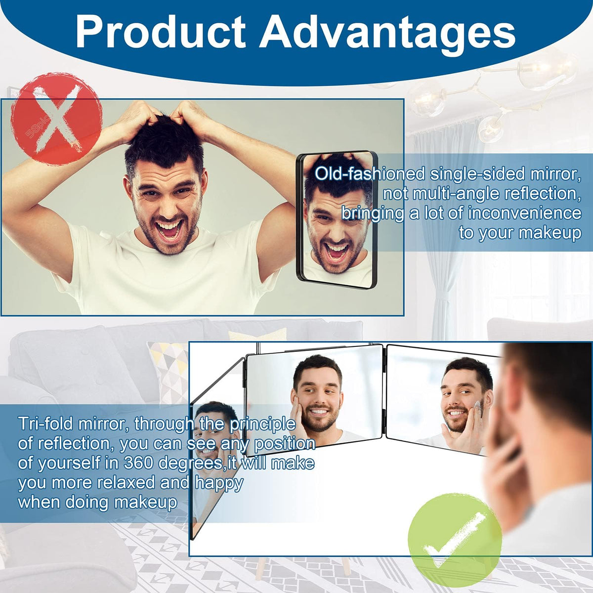 LMZNXCZ waterproof barber cape with mirror for cleaner home haircuts