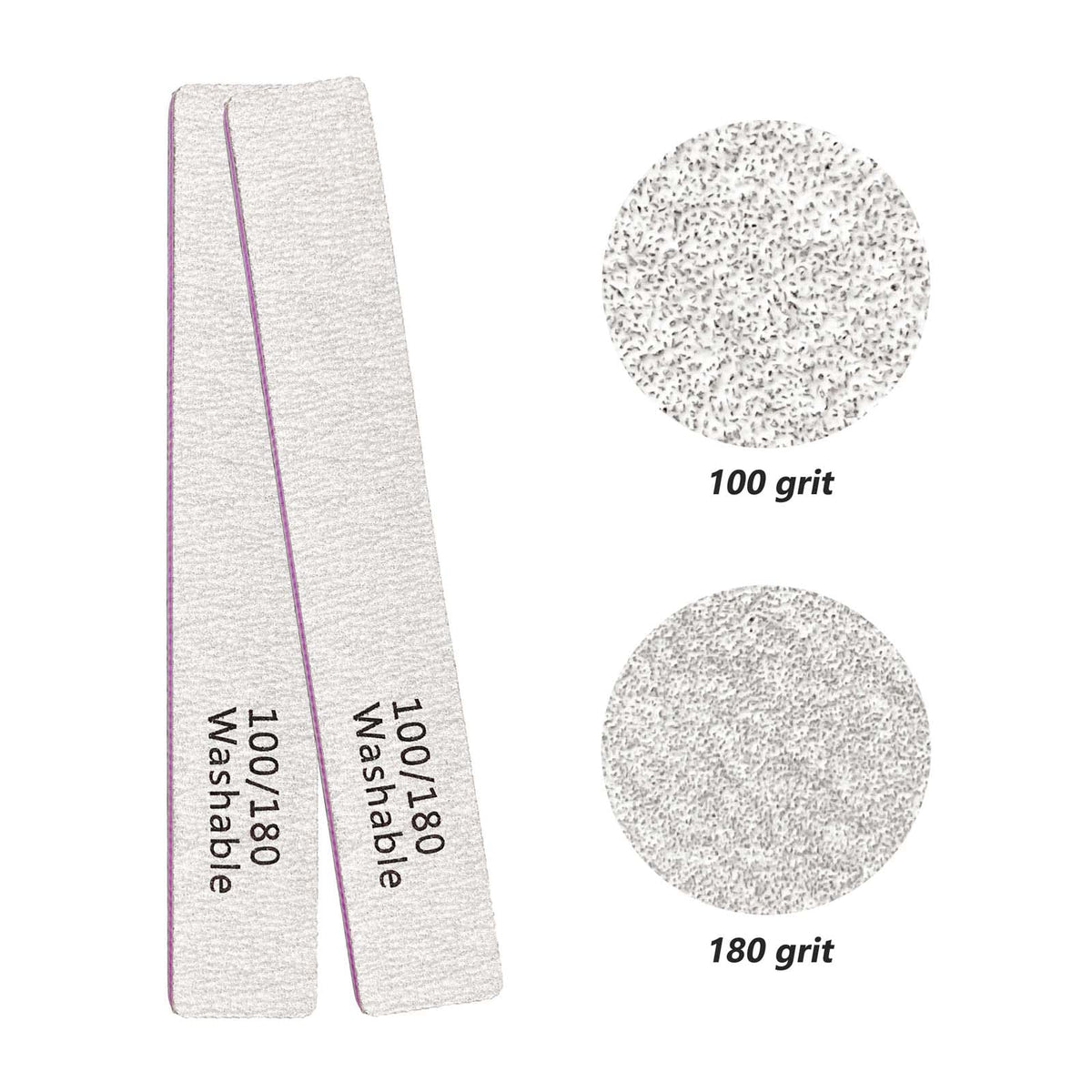 Washed LNAUJS nail files drying on cloth illustrating easy cleaning and reuse