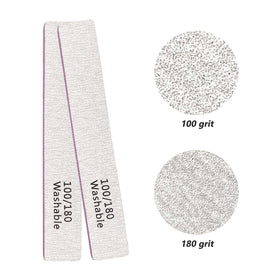 Washed LNAUJS nail files drying on cloth illustrating easy cleaning and reuse