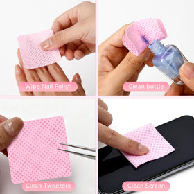 LNDIEHS wipe absorbing polish remover demonstrating strong absorbency