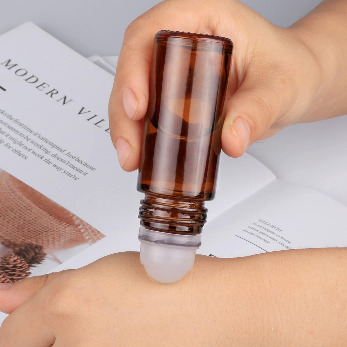 LNYMZD bottle in hand to show 30ml scale and travel-friendly convenience benefit