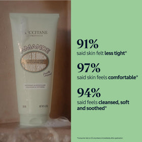 L'OCCITANE whipped texture on spatula showing creamy foam and rich consistency