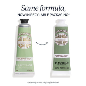 L'OCCITANE cream texture at open cap highlighting smooth, non-greasy feel