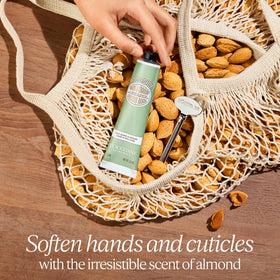 L'OCCITANE cream being applied to palm for instant hydration benefit